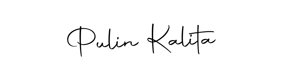 How to make Pulin Kalita name signature. Use Autography-DOLnW style for creating short signs online. This is the latest handwritten sign. Pulin Kalita signature style 10 images and pictures png