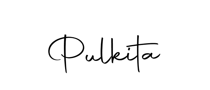 Design your own signature with our free online signature maker. With this signature software, you can create a handwritten (Autography-DOLnW) signature for name Pulkita. Pulkita signature style 10 images and pictures png