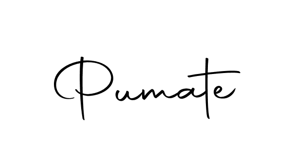 How to make Pumate name signature. Use Autography-DOLnW style for creating short signs online. This is the latest handwritten sign. Pumate signature style 10 images and pictures png