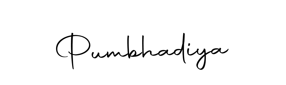 Create a beautiful signature design for name Pumbhadiya. With this signature (Autography-DOLnW) fonts, you can make a handwritten signature for free. Pumbhadiya signature style 10 images and pictures png