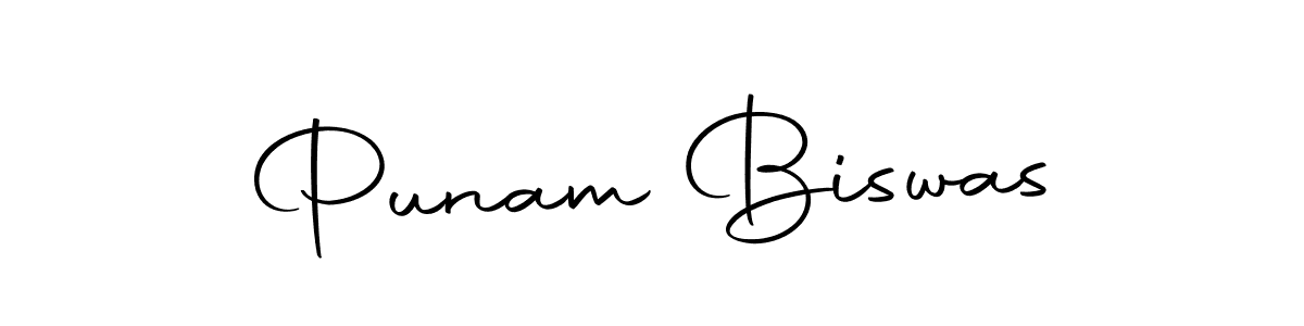 Create a beautiful signature design for name Punam Biswas. With this signature (Autography-DOLnW) fonts, you can make a handwritten signature for free. Punam Biswas signature style 10 images and pictures png