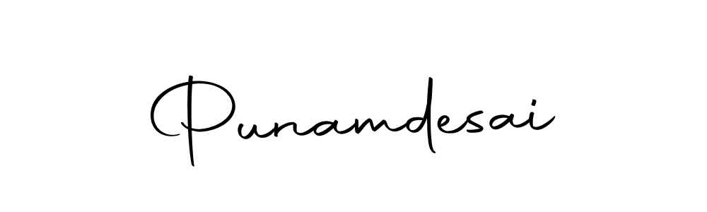 How to make Punamdesai signature? Autography-DOLnW is a professional autograph style. Create handwritten signature for Punamdesai name. Punamdesai signature style 10 images and pictures png