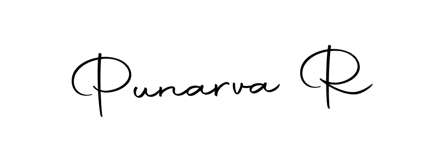 You should practise on your own different ways (Autography-DOLnW) to write your name (Punarva R) in signature. don't let someone else do it for you. Punarva R signature style 10 images and pictures png