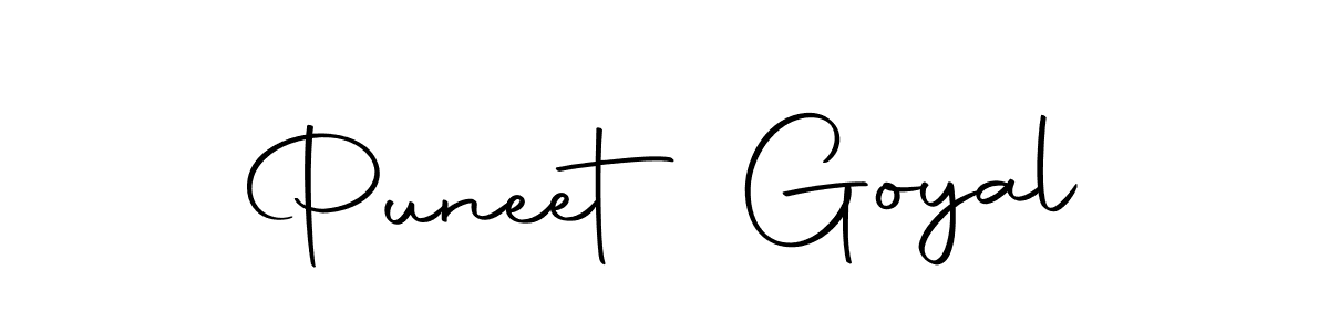 Use a signature maker to create a handwritten signature online. With this signature software, you can design (Autography-DOLnW) your own signature for name Puneet Goyal. Puneet Goyal signature style 10 images and pictures png