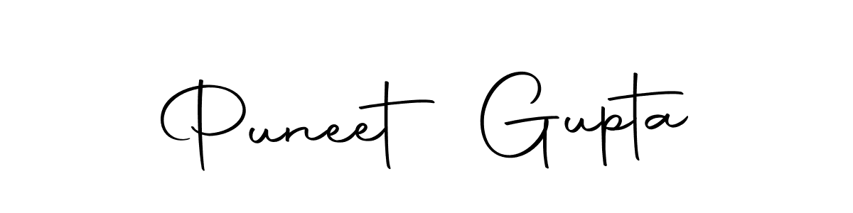 Design your own signature with our free online signature maker. With this signature software, you can create a handwritten (Autography-DOLnW) signature for name Puneet Gupta. Puneet Gupta signature style 10 images and pictures png