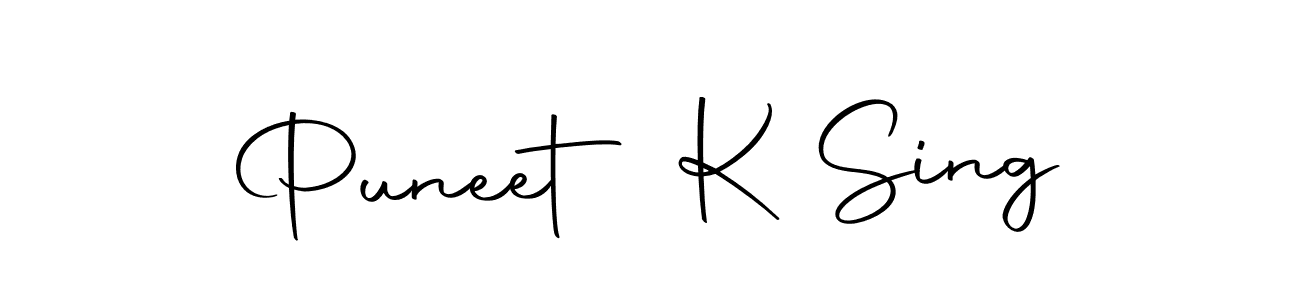 Create a beautiful signature design for name Puneet K Sing. With this signature (Autography-DOLnW) fonts, you can make a handwritten signature for free. Puneet K Sing signature style 10 images and pictures png