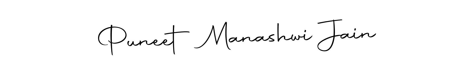Create a beautiful signature design for name Puneet Manashwi Jain. With this signature (Autography-DOLnW) fonts, you can make a handwritten signature for free. Puneet Manashwi Jain signature style 10 images and pictures png