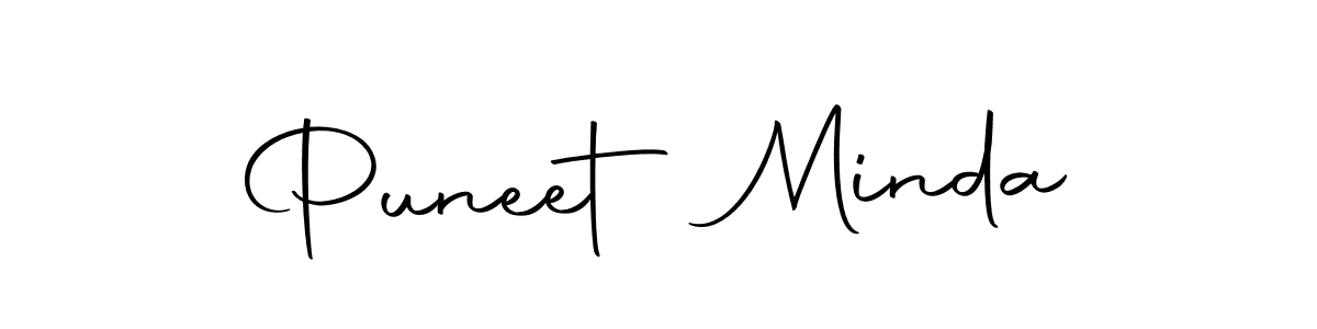 Puneet Minda stylish signature style. Best Handwritten Sign (Autography-DOLnW) for my name. Handwritten Signature Collection Ideas for my name Puneet Minda. Puneet Minda signature style 10 images and pictures png