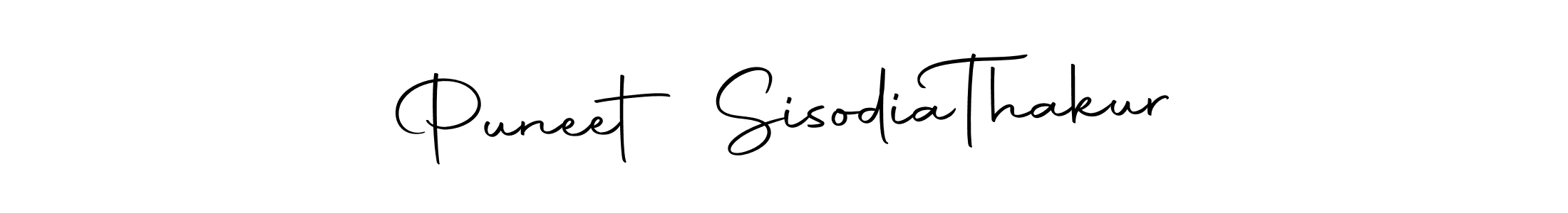 How to make Puneet Sisodia  Thakur name signature. Use Autography-DOLnW style for creating short signs online. This is the latest handwritten sign. Puneet Sisodia  Thakur signature style 10 images and pictures png