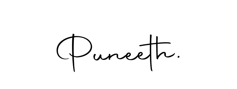 Create a beautiful signature design for name Puneeth.. With this signature (Autography-DOLnW) fonts, you can make a handwritten signature for free. Puneeth. signature style 10 images and pictures png