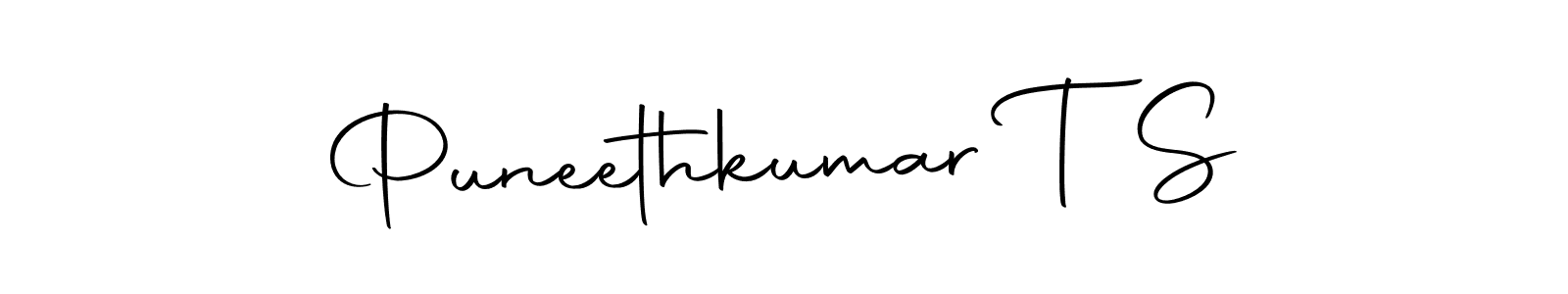 The best way (Autography-DOLnW) to make a short signature is to pick only two or three words in your name. The name Puneethkumar T S include a total of six letters. For converting this name. Puneethkumar T S signature style 10 images and pictures png