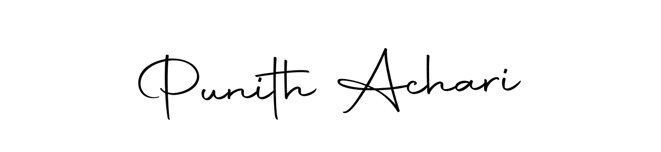 Make a beautiful signature design for name Punith Achari. With this signature (Autography-DOLnW) style, you can create a handwritten signature for free. Punith Achari signature style 10 images and pictures png