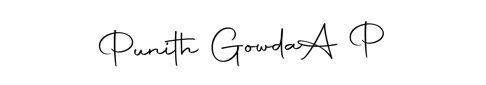 Make a beautiful signature design for name Punith Gowda  A P. Use this online signature maker to create a handwritten signature for free. Punith Gowda  A P signature style 10 images and pictures png