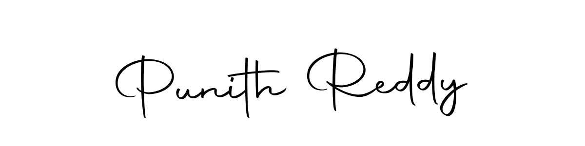 Create a beautiful signature design for name Punith Reddy. With this signature (Autography-DOLnW) fonts, you can make a handwritten signature for free. Punith Reddy signature style 10 images and pictures png