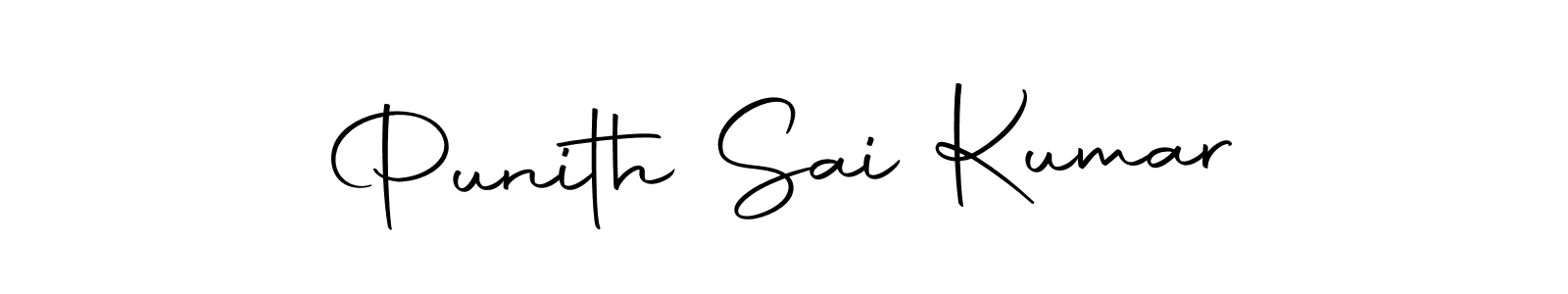 Use a signature maker to create a handwritten signature online. With this signature software, you can design (Autography-DOLnW) your own signature for name Punith Sai Kumar. Punith Sai Kumar signature style 10 images and pictures png