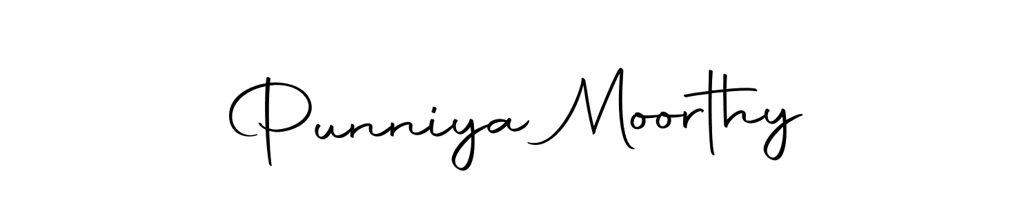 Make a beautiful signature design for name Punniya Moorthy. With this signature (Autography-DOLnW) style, you can create a handwritten signature for free. Punniya Moorthy signature style 10 images and pictures png