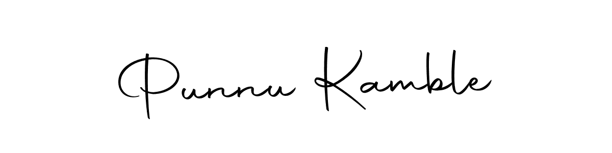 Use a signature maker to create a handwritten signature online. With this signature software, you can design (Autography-DOLnW) your own signature for name Punnu Kamble. Punnu Kamble signature style 10 images and pictures png