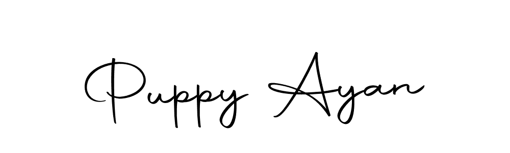 Puppy Ayan stylish signature style. Best Handwritten Sign (Autography-DOLnW) for my name. Handwritten Signature Collection Ideas for my name Puppy Ayan. Puppy Ayan signature style 10 images and pictures png