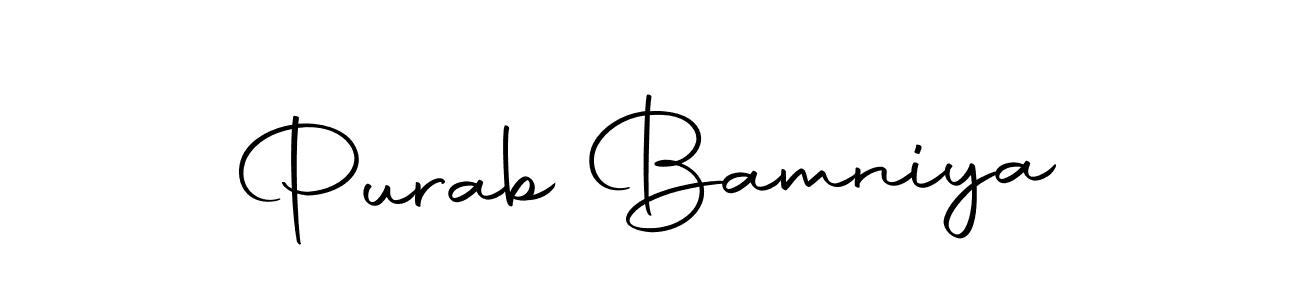 How to make Purab Bamniya signature? Autography-DOLnW is a professional autograph style. Create handwritten signature for Purab Bamniya name. Purab Bamniya signature style 10 images and pictures png