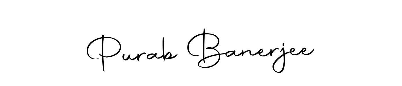 You should practise on your own different ways (Autography-DOLnW) to write your name (Purab Banerjee) in signature. don't let someone else do it for you. Purab Banerjee signature style 10 images and pictures png