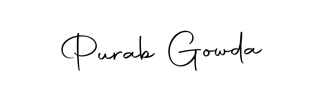 You can use this online signature creator to create a handwritten signature for the name Purab Gowda. This is the best online autograph maker. Purab Gowda signature style 10 images and pictures png