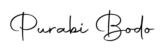 Quickly download Purabi Bodo name signature in high-resolution PNG using Autography-DOLnW style. Ready to insert into PDFs and online applications. Purabi Bodo signature style 10 images and pictures png
