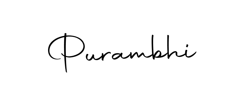 How to make Purambhi signature? Autography-DOLnW is a professional autograph style. Create handwritten signature for Purambhi name. Purambhi signature style 10 images and pictures png