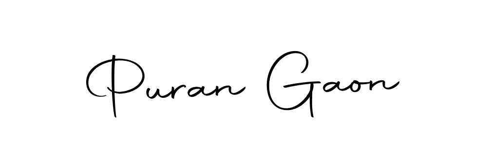Design your own signature with our free online signature maker. With this signature software, you can create a handwritten (Autography-DOLnW) signature for name Puran Gaon. Puran Gaon signature style 10 images and pictures png