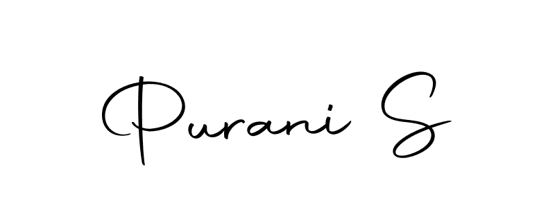 Use a signature maker to create a handwritten signature online. With this signature software, you can design (Autography-DOLnW) your own signature for name Purani S. Purani S signature style 10 images and pictures png