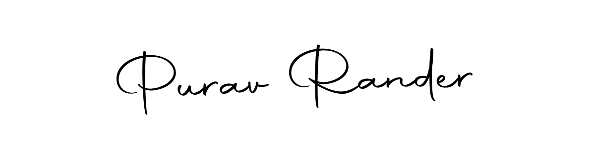 Make a short Purav Rander signature style. Manage your documents anywhere anytime using Autography-DOLnW. Create and add eSignatures, submit forms, share and send files easily. Purav Rander signature style 10 images and pictures png