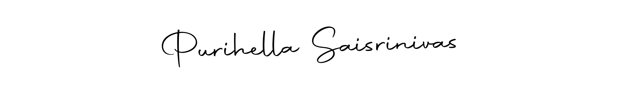 How to make Purihella Saisrinivas name signature. Use Autography-DOLnW style for creating short signs online. This is the latest handwritten sign. Purihella Saisrinivas signature style 10 images and pictures png