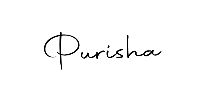 Similarly Autography-DOLnW is the best handwritten signature design. Signature creator online .You can use it as an online autograph creator for name Purisha. Purisha signature style 10 images and pictures png