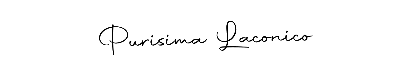 if you are searching for the best signature style for your name Purisima Laconico. so please give up your signature search. here we have designed multiple signature styles  using Autography-DOLnW. Purisima Laconico signature style 10 images and pictures png