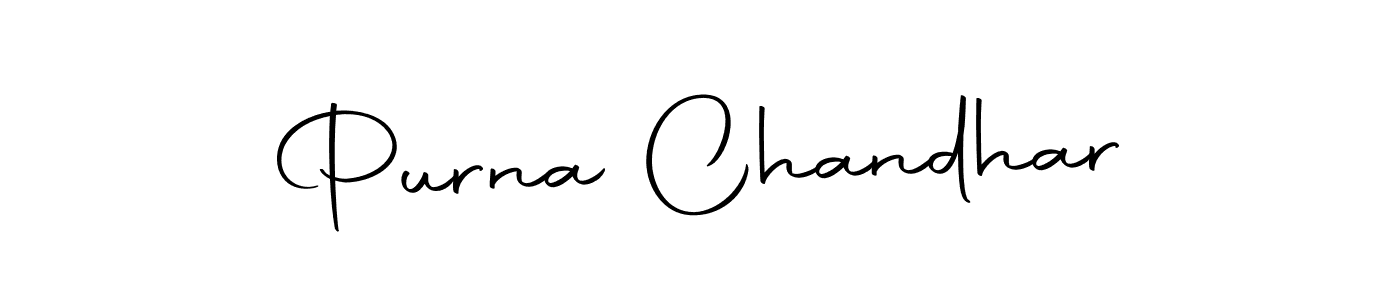 How to make Purna Chandhar signature? Autography-DOLnW is a professional autograph style. Create handwritten signature for Purna Chandhar name. Purna Chandhar signature style 10 images and pictures png