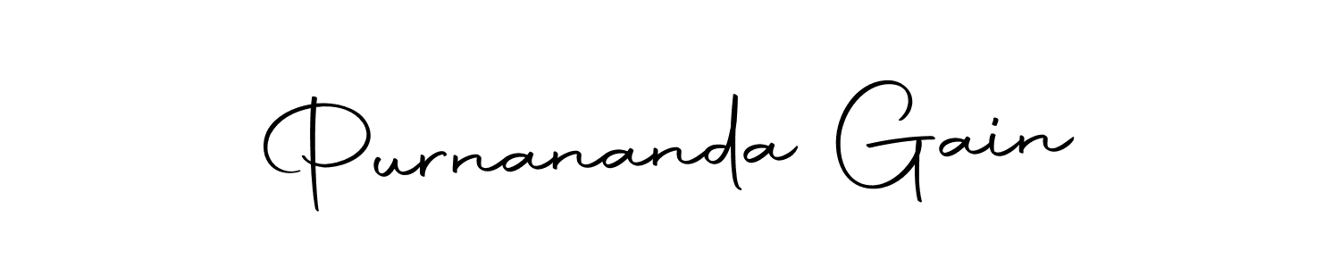 Autography-DOLnW is a professional signature style that is perfect for those who want to add a touch of class to their signature. It is also a great choice for those who want to make their signature more unique. Get Purnananda Gain name to fancy signature for free. Purnananda Gain signature style 10 images and pictures png