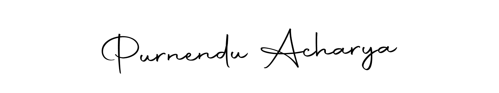 The best way (Autography-DOLnW) to make a short signature is to pick only two or three words in your name. The name Purnendu Acharya include a total of six letters. For converting this name. Purnendu Acharya signature style 10 images and pictures png