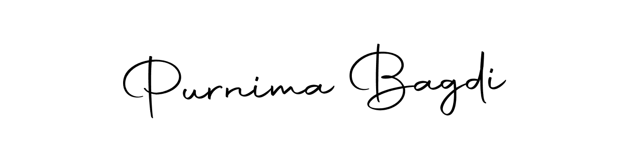 How to make Purnima Bagdi name signature. Use Autography-DOLnW style for creating short signs online. This is the latest handwritten sign. Purnima Bagdi signature style 10 images and pictures png