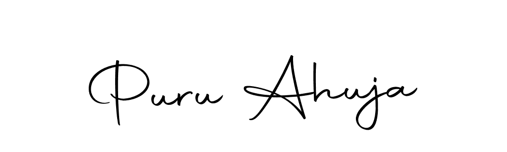 Once you've used our free online signature maker to create your best signature Autography-DOLnW style, it's time to enjoy all of the benefits that Puru Ahuja name signing documents. Puru Ahuja signature style 10 images and pictures png