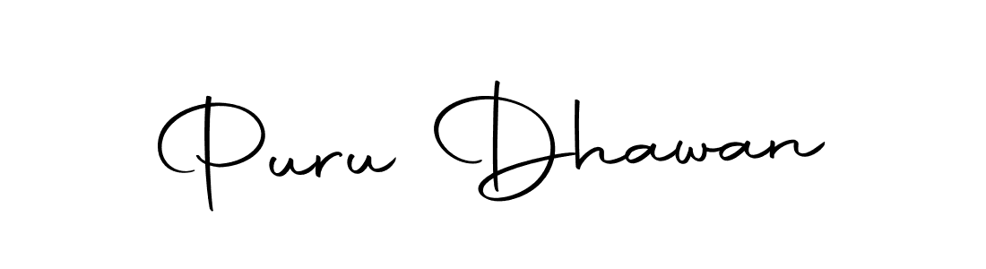 How to make Puru Dhawan signature? Autography-DOLnW is a professional autograph style. Create handwritten signature for Puru Dhawan name. Puru Dhawan signature style 10 images and pictures png