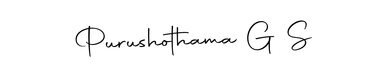 Design your own signature with our free online signature maker. With this signature software, you can create a handwritten (Autography-DOLnW) signature for name Purushothama G S. Purushothama G S signature style 10 images and pictures png