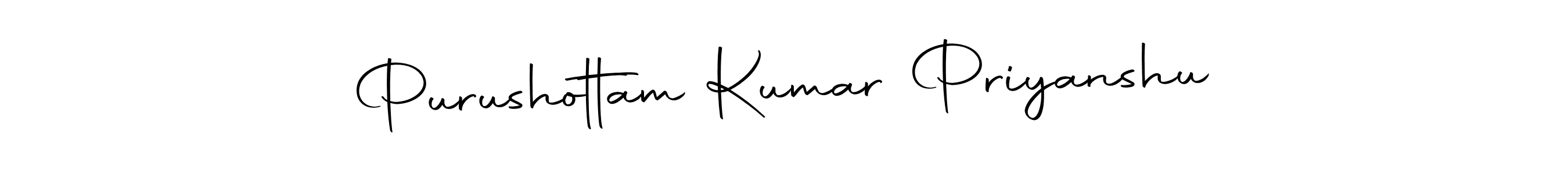 The best way (Autography-DOLnW) to make a short signature is to pick only two or three words in your name. The name Purushottam Kumar Priyanshu include a total of six letters. For converting this name. Purushottam Kumar Priyanshu signature style 10 images and pictures png