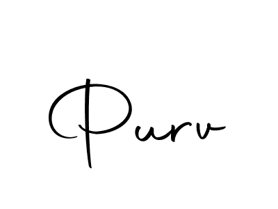 Use a signature maker to create a handwritten signature online. With this signature software, you can design (Autography-DOLnW) your own signature for name Purv. Purv signature style 10 images and pictures png