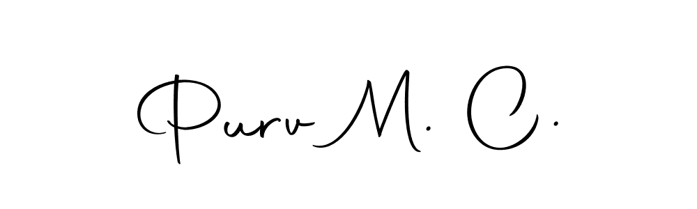 The best way (Autography-DOLnW) to make a short signature is to pick only two or three words in your name. The name Purv M. C. include a total of six letters. For converting this name. Purv M. C. signature style 10 images and pictures png