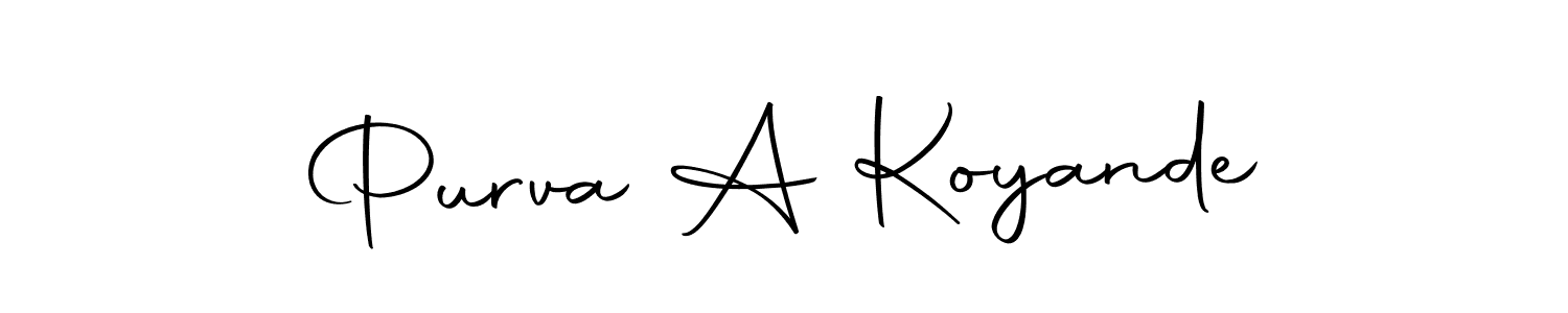 Once you've used our free online signature maker to create your best signature Autography-DOLnW style, it's time to enjoy all of the benefits that Purva A Koyande name signing documents. Purva A Koyande signature style 10 images and pictures png