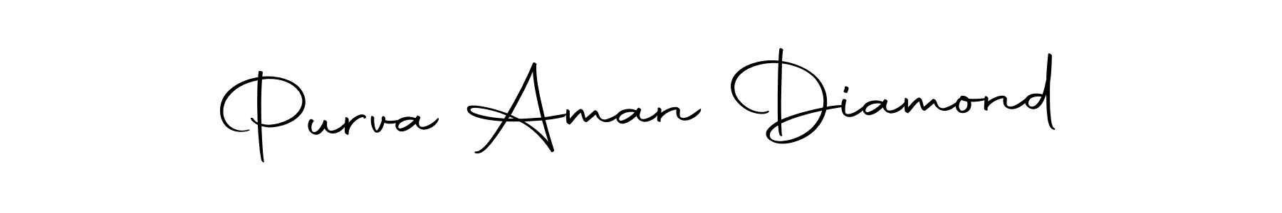 Make a beautiful signature design for name Purva Aman Diamond. With this signature (Autography-DOLnW) style, you can create a handwritten signature for free. Purva Aman Diamond signature style 10 images and pictures png