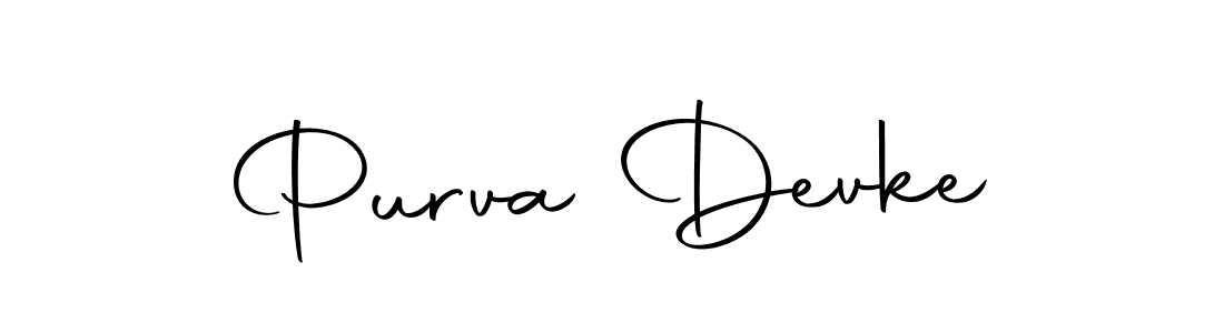 Design your own signature with our free online signature maker. With this signature software, you can create a handwritten (Autography-DOLnW) signature for name Purva Devke. Purva Devke signature style 10 images and pictures png
