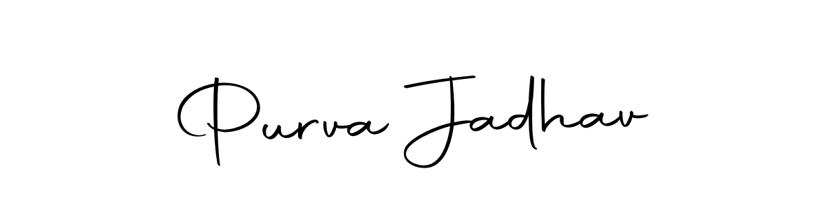 if you are searching for the best signature style for your name Purva Jadhav. so please give up your signature search. here we have designed multiple signature styles  using Autography-DOLnW. Purva Jadhav signature style 10 images and pictures png