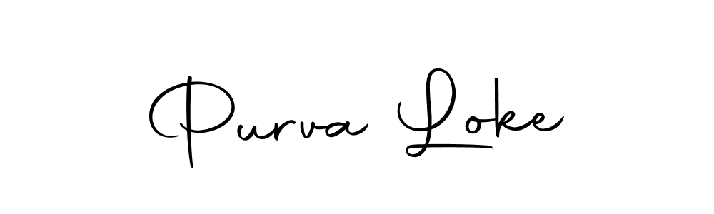 Make a beautiful signature design for name Purva Loke. Use this online signature maker to create a handwritten signature for free. Purva Loke signature style 10 images and pictures png