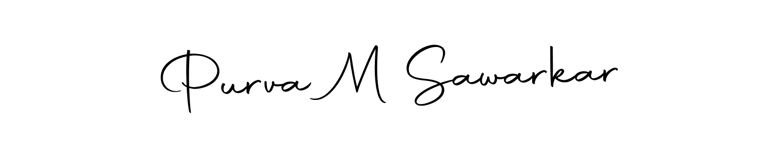 Autography-DOLnW is a professional signature style that is perfect for those who want to add a touch of class to their signature. It is also a great choice for those who want to make their signature more unique. Get Purva M Sawarkar name to fancy signature for free. Purva M Sawarkar signature style 10 images and pictures png