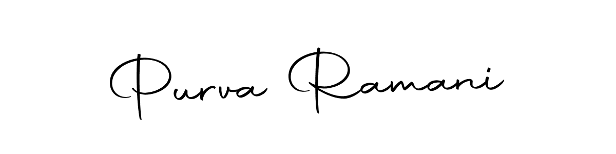 Design your own signature with our free online signature maker. With this signature software, you can create a handwritten (Autography-DOLnW) signature for name Purva Ramani. Purva Ramani signature style 10 images and pictures png